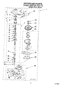 GEARCASE Diagram and Parts List for LSQ8511KQ0  Whirlpool Washer
