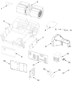 Air Flow Parts Diagram and Parts List for YMMMS4230PZ01  Whirlpool Microwave