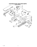 CONTROL PANEL AND LATCH Diagram and Parts List for RB770PXT1  Whirlpool Range