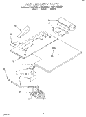 VENT AND LATCH Diagram and Parts List for KEBS107BAL3  KitchenAid Wall Oven