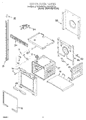 UPPER OVEN Diagram and Parts List for RBD245PDQ6  Whirlpool Wall Oven