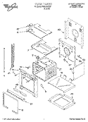 OVEN Diagram and Parts List for RBS240PDB1  Whirlpool Wall Oven