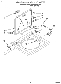 WASHER TOP AND LID Diagram and Parts List for LPR4231AW0  Whirlpool Washer