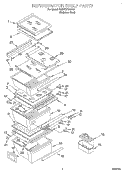 REFRIGERATOR SHELF Diagram and Parts List for BRS70XRANA01  Whirlpool Refrigerator