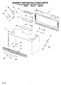 CABINET AND INSTALLATION PARTS Diagram and Parts List for MH9180XLT1  Whirlpool Microwave