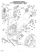 BULKHEAD PARTS Diagram and Parts List for KGYS850LE2  KitchenAid Dryer