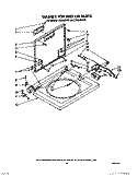 WASHER TOP AND LID Diagram and Parts List for LT5000XVW0  Whirlpool Washer Dryer Combo