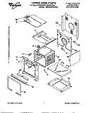 LOWER OVEN Diagram and Parts List for RBD275PDB1  Whirlpool Wall Oven