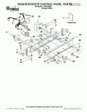 WASHER/DRYER CONTROL PANEL PARTS Diagram and Parts List for LTG5243DQA  Whirlpool Washer Dryer Combo