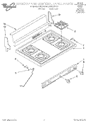 SECTION Diagram and Parts List for SF302BSYN1  Whirlpool Range