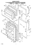 DOOR Diagram and Parts List for ET4WSKXKZ02  Whirlpool Refrigerator