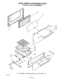 OVEN DOOR AND BROILER Diagram and Parts List for SF3000ERW3  Whirlpool Range