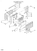 CABINET Diagram and Parts List for CA6WM42  Crosley Air Conditioner