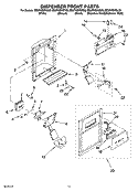 DISPENSER FRONT PARTS Diagram and Parts List for ED2FHEXSL00  Whirlpool Refrigerator