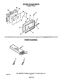 OVEN DOOR , WIRE HARNESS Diagram and Parts List for F4858L3  Roper Range
