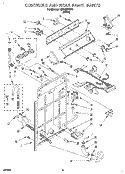 CONTROLS AND REAR PANEL Diagram and Parts List for LSR6132BW1  Whirlpool Washer