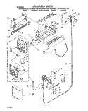 ICEMAKER, LIT/OPTIONAL Diagram and Parts List for ED22DWXTM03  Whirlpool Refrigerator