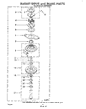 BASKET DRIVE AND BRAKE Diagram and Parts List for CA2500XMW0  Whirlpool Washer