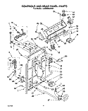 CONTROLS AND REAR PANEL Diagram and Parts List for LA9680XWF1  Whirlpool Washer