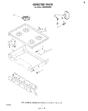 COOKTOP Diagram and Parts List for SE950PEKW0  Whirlpool Range
