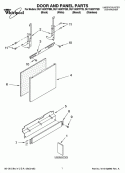 DOOR AND PANEL PARTS Diagram and Parts List for DU1100XTPBB  Whirlpool Dishwasher