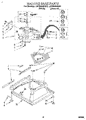 MACHINE BASE Diagram and Parts List for LSP8245BN0  Whirlpool Washer