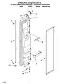 FREEZER DOOR Diagram and Parts List for KSRS25CKSS01  KitchenAid Refrigerator
