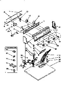 Top & Console Diagram and Parts List for KEYE77BWH2  KitchenAid Dryer
