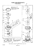 PUMP AND MOTOR Diagram and Parts List for DU8700XT4  Whirlpool Dishwasher