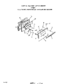 Oven Door Diagram and Parts List for F4458*0  Roper Range