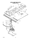 LATCH AND VENT Diagram and Parts List for RB170PXYQ2  Whirlpool Wall Oven