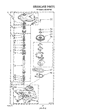 GEARCASE Diagram and Parts List for LA6055XTF0  Whirlpool Washer