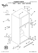CABINET, LITERATURE Diagram and Parts List for GT22DCXJB00  Whirlpool Refrigerator