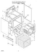 OVEN CHASSIS Diagram and Parts List for KERS507EAL2  KitchenAid Range
