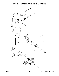 Upper Wash And Rinse Parts Diagram and Parts List for KDTM804KBS2  KitchenAid Dishwasher
