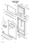 DOOR PARTS Diagram and Parts List for IRT184301  Inglis Refrigerator