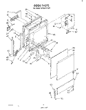 DOOR Diagram and Parts List for DP3801XLW0  Whirlpool Dishwasher