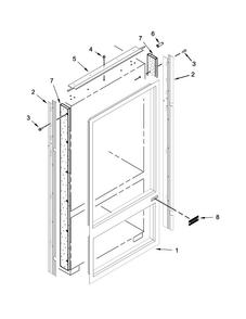 Cabinet Trim Parts Diagram and Parts List for KBBL206ESS00  KitchenAid Refrigerator