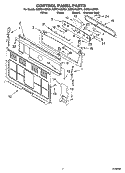 CONTROL PANEL PARTS Diagram and Parts List for GERC4120PT1  Whirlpool Range