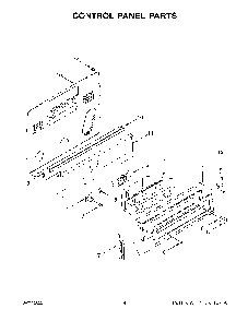 Control Panel Parts Diagram and Parts List for KFEG504KPS3  KitchenAid Range