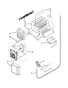 Ice Maker Parts Diagram and Parts List for KSF26C4XYY04  KitchenAid Refrigerator