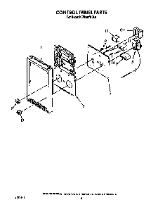 Control Panel Diagram and Parts List for KEMI300WBL0  KitchenAid Microwave Oven Combo