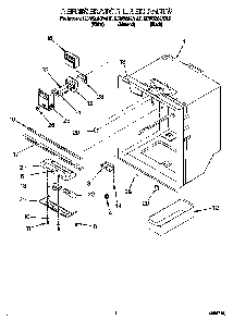 Refrigerator Liner Diagram and Parts List for KBRS22KFBL00  KitchenAid Refrigerator
