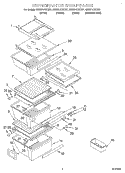 REFRIGERATOR SHELF Diagram and Parts List for GS6SHAXKB01  Whirlpool Refrigerator
