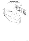 BACKGUARD PARTS Diagram and Parts List for SF303PEKT1  Whirlpool Range