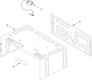 Cabinet And Installation Parts Diagram and Parts List for KMBT5011KSS02  Whirlpool Microwave