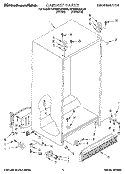 CABINET Diagram and Parts List for KSHS22QBAL00  KitchenAid Refrigerator