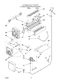 ICEMAKER, OPTIONAL Diagram and Parts List for 6ED25DQXFB03  Whirlpool Refrigerator