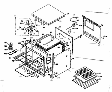 Body Section Diagram and Parts List for 8504237080  Kenmore Range