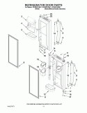 REFRIGERATOR DOOR PARTS Diagram and Parts List for KFIS20XVMS1  KitchenAid Refrigerator